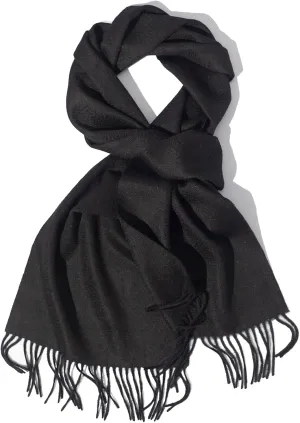 100% Cashmere Scarfs for Women, Pashmina Wraps Fringed Edges, 71"x 12", Lightweight and Warm Winter Collection