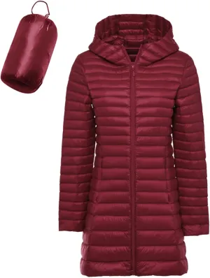 2024 Warm Lightweight Windproof Winter Coat for Womens Long Sleeve Zip Hoodless Puffer Coat Daily Home Outdoor Clothes