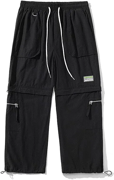 Astellarie Mens Baggy Cargo Joggers Casual Drawstring Loose Fit Hip-hop Sweatpants with Multi-Pocket