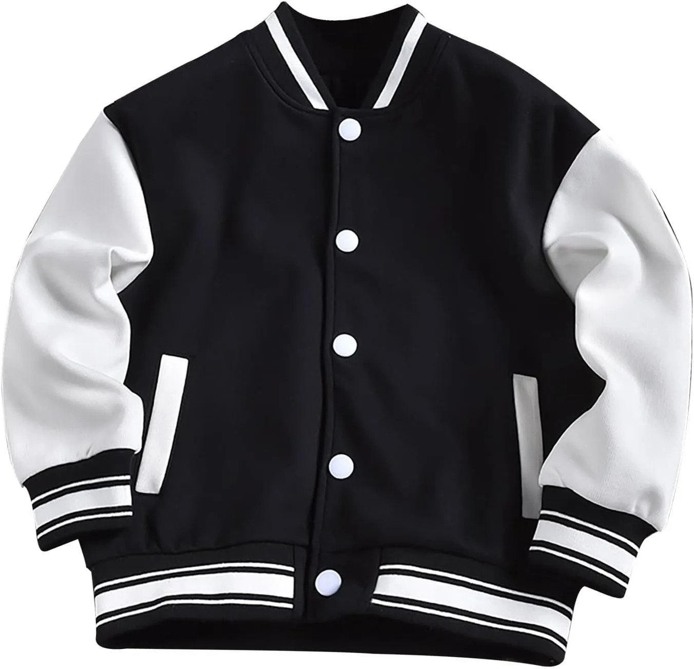 Baby Boy Girl Bomber Jacket Color Block Letter Graphic Long Sleeve Baseball Varsity Jacket Coat Winter Clothes