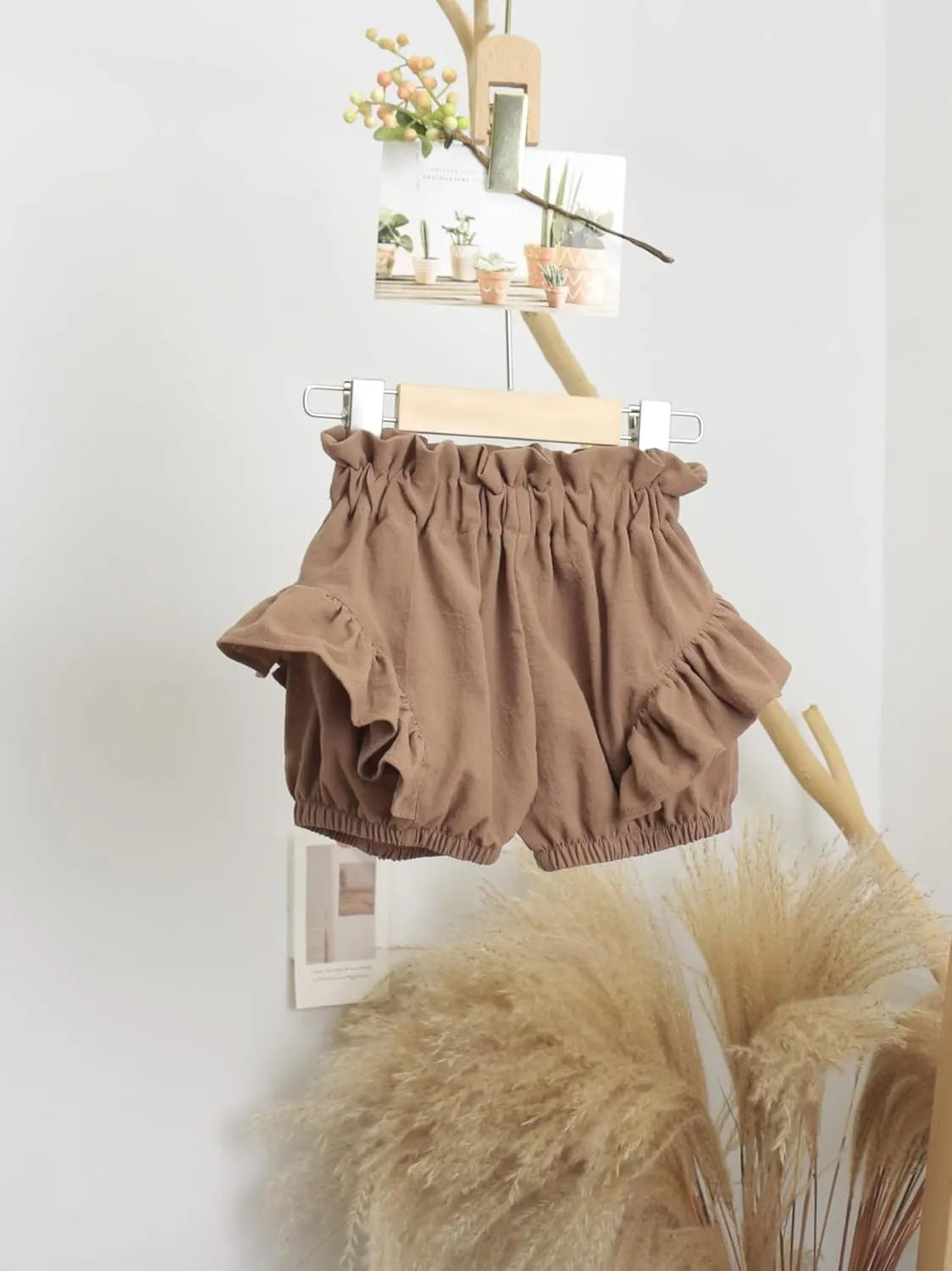 Baby Girls Ruffle Shorts Toddler Diaper Covers Little Girls Bottoms Bloomers Cotton Pants 3 Months-6T