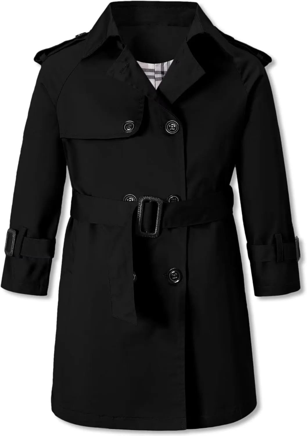 Betusline Boys Waterproof Trench Coat Double Breasted Classic Belted Outwear Jacket Dress Coats