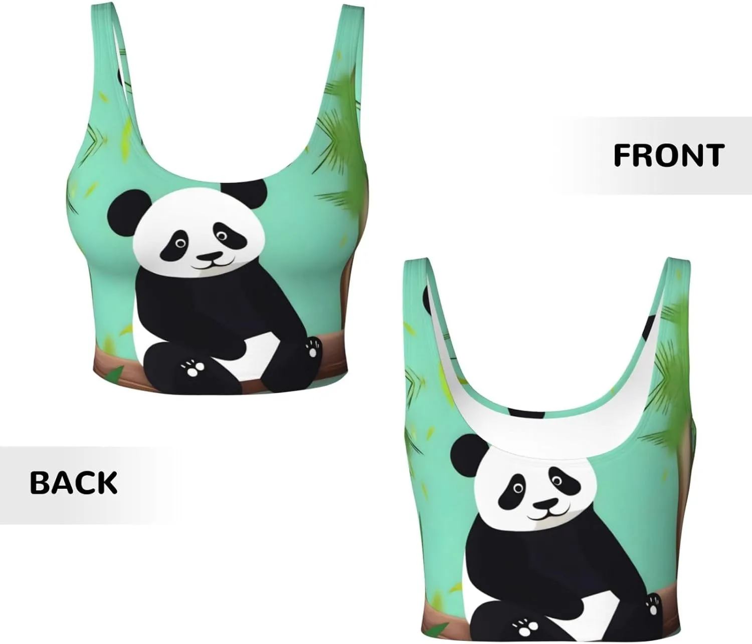 Bored Panda Women's Sexy Sports Vest Sleeveless Athletic Gym T-Shirts Vest U-Shaped Back Quick Dry Top