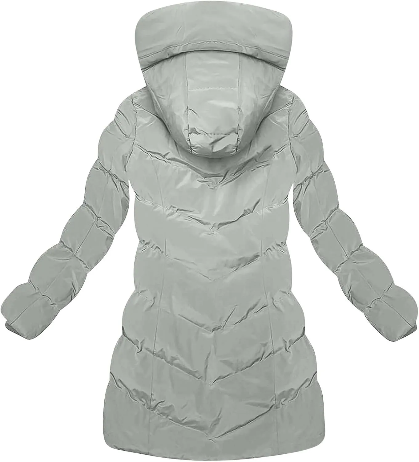 Borniu Women's Long Winter Down Coat Thicken Fleece Lined Parka Warm Puffer Jacket Casual Quilted Hooded Jackets