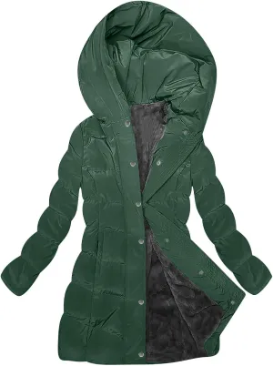 Borniu Women's Long Winter Down Coat Thicken Fleece Lined Parka Warm Puffer Jacket Casual Quilted Hooded Jackets