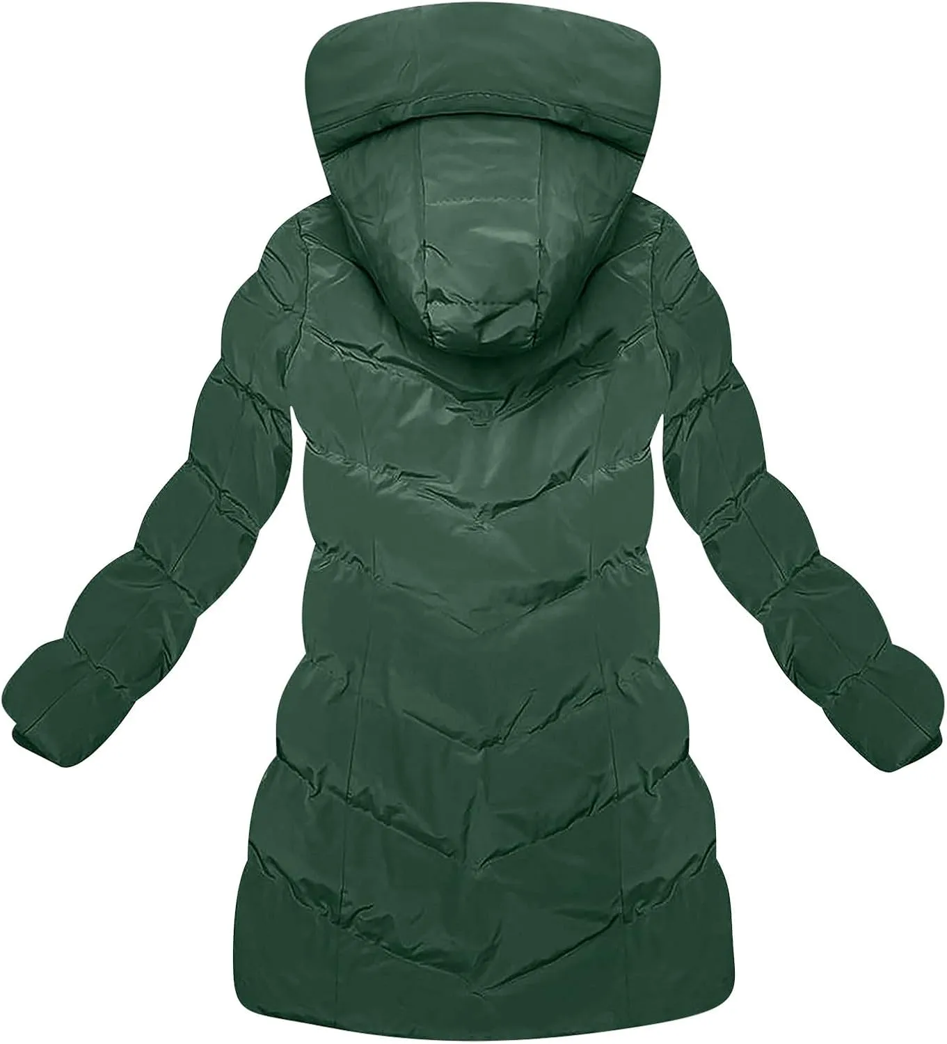 Borniu Women's Long Winter Down Coat Thicken Fleece Lined Parka Warm Puffer Jacket Casual Quilted Hooded Jackets