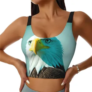 Brave Eagle Women's Sexy Sports Vest Sleeveless Athletic Gym T-Shirts Vest U-Shaped Back Quick Dry Top