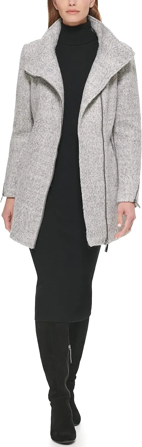 Calvin Klein womens Asymmetrical Wool Jacket