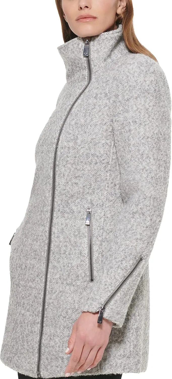 Calvin Klein womens Asymmetrical Wool Jacket