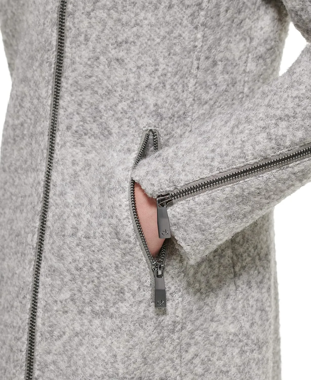 Calvin Klein womens Asymmetrical Wool Jacket