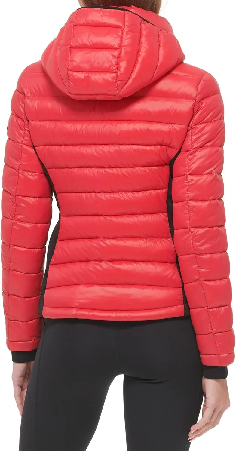 Calvin Klein Women's Water Resistant Casual Lightweight Scuba Side Panels Jacket