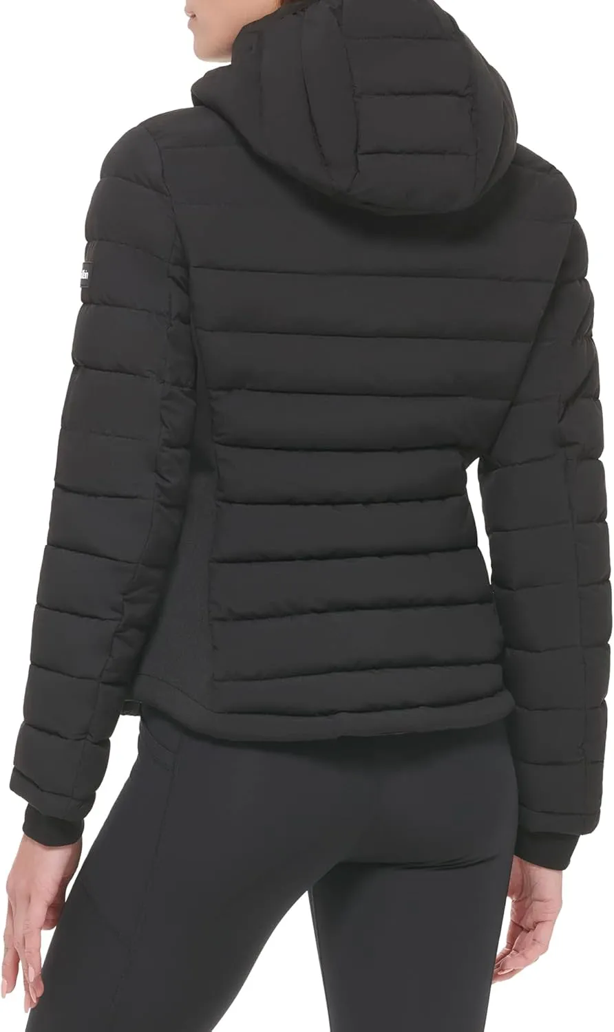Calvin Klein Women's Water Resistant Casual Lightweight Scuba Side Panels Jacket