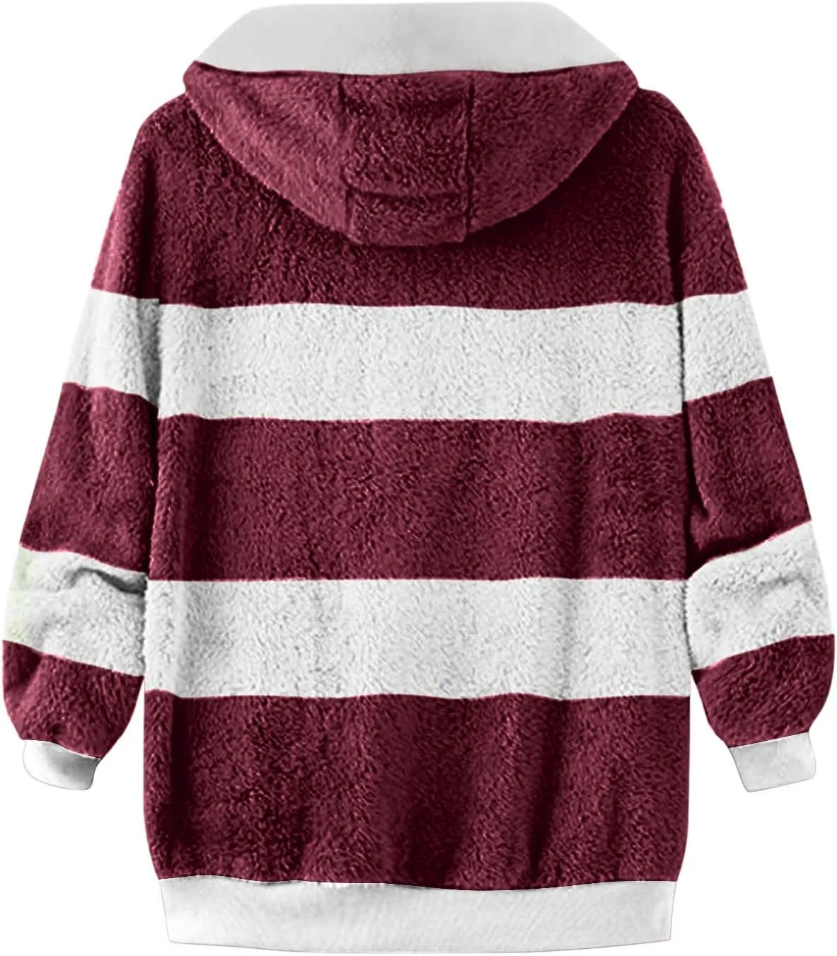 Ceboyel Teddy Coat For Women Hooded Fuzzy Sherpa Jacket Fleece Drawstring Zip Up Hoodie 2023 Trendy Winter Outerwear Clothes