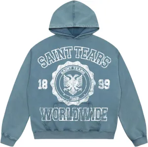 Chainsaw Man Saint Tears Hooded Pullover Graphic Hoodie Vintage Printed Sweatshirt Casual Oversized Long Sleeve Streetwear