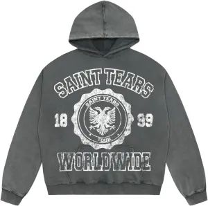 Chainsaw Man Saint Tears Hooded Pullover Graphic Hoodie Vintage Printed Sweatshirt Casual Oversized Long Sleeve Streetwear