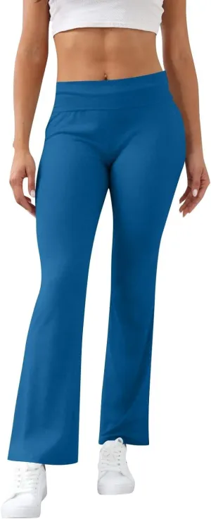 ChicCrate Flare Wide Leg Sweatpants Women Baggy Drawstring Athletic Pants High Waisted Joggers Pants Bell Bottoms