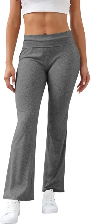 ChicCrate Flare Wide Leg Sweatpants Women Baggy Drawstring Athletic Pants High Waisted Joggers Pants Bell Bottoms
