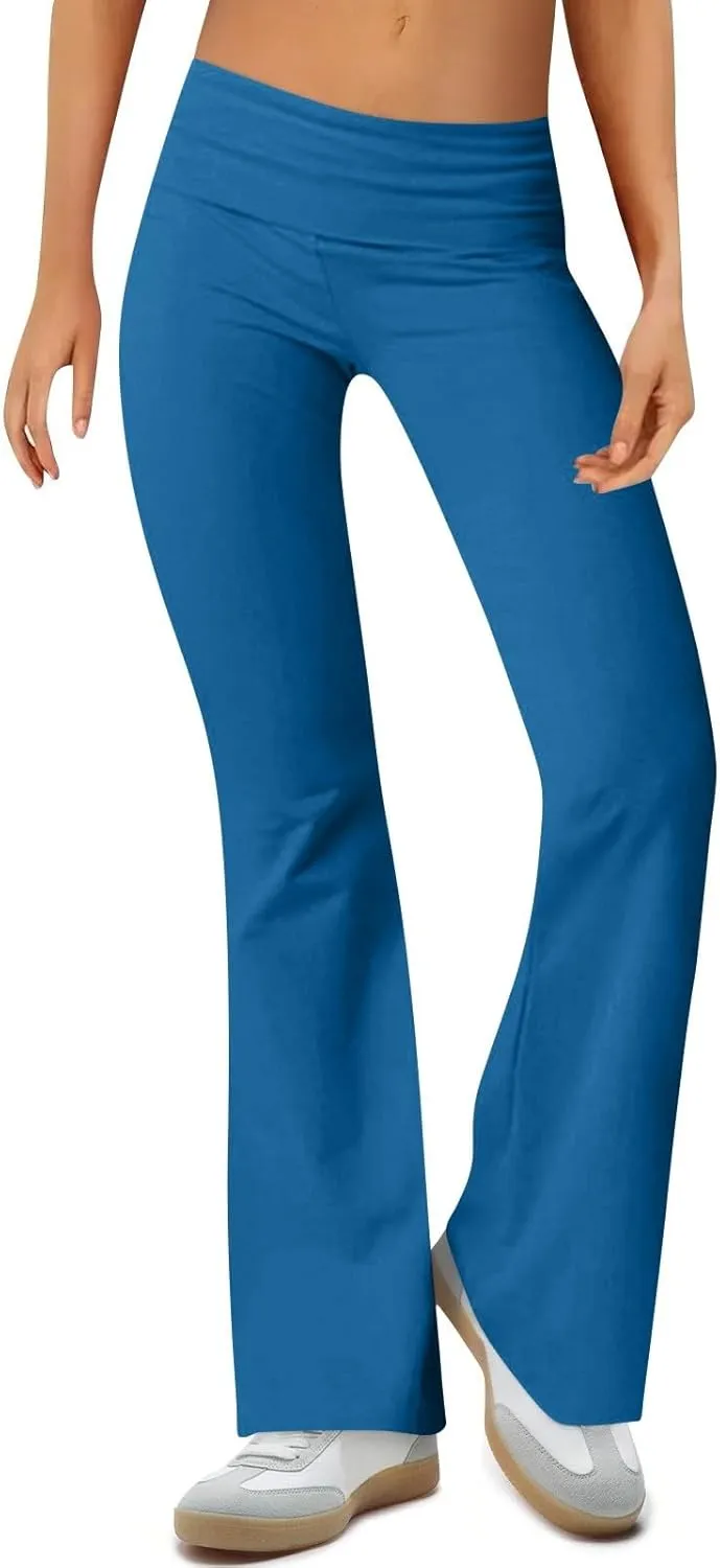 ChicCrate Flare Wide Leg Sweatpants Women Baggy Drawstring Athletic Pants High Waisted Joggers Pants Bell Bottoms
