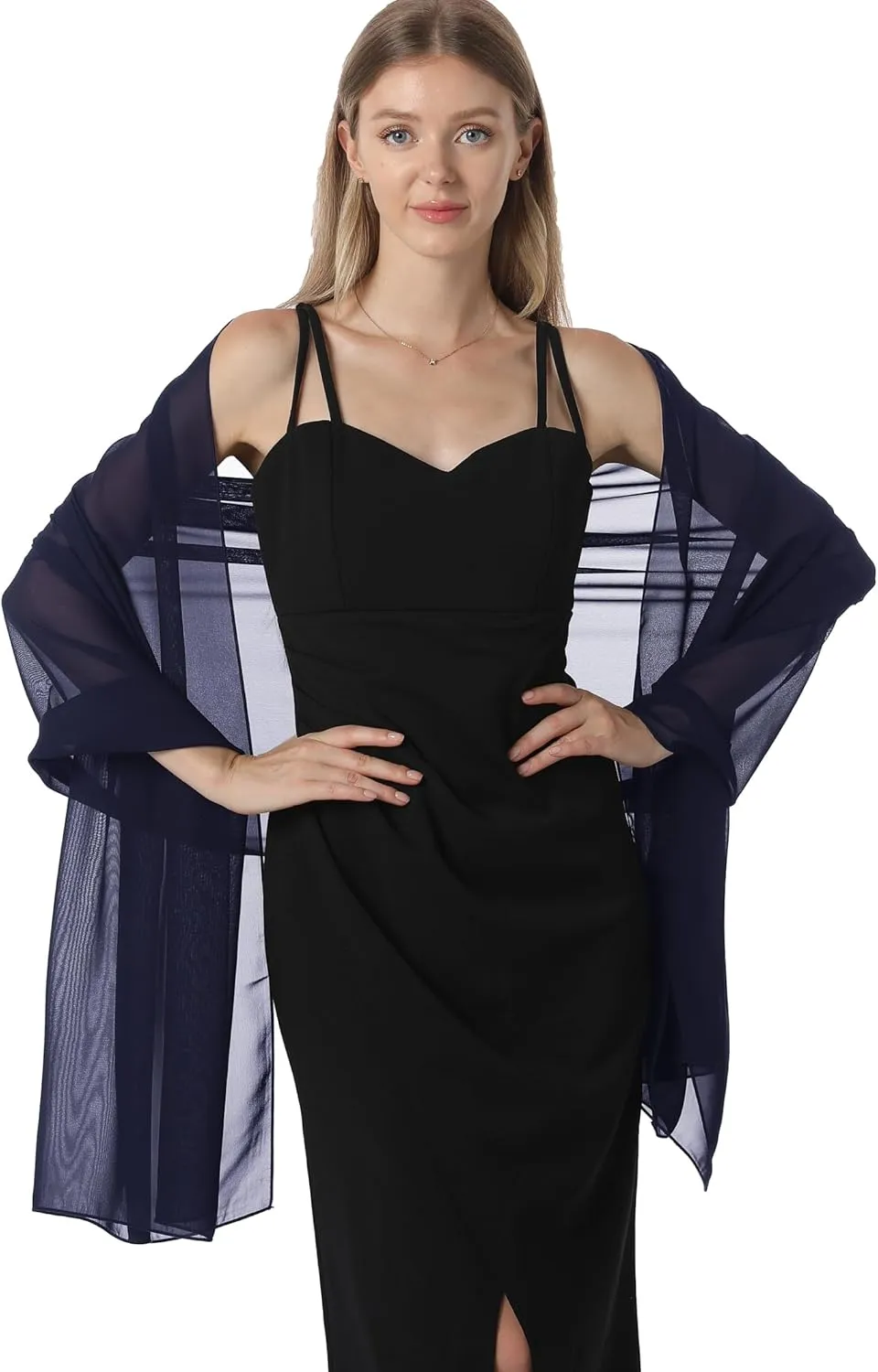 Chiffon Shawls and Wraps for Evening Dresses Women Elegant Soft Scarf Bridal Scarve Wedding Stole