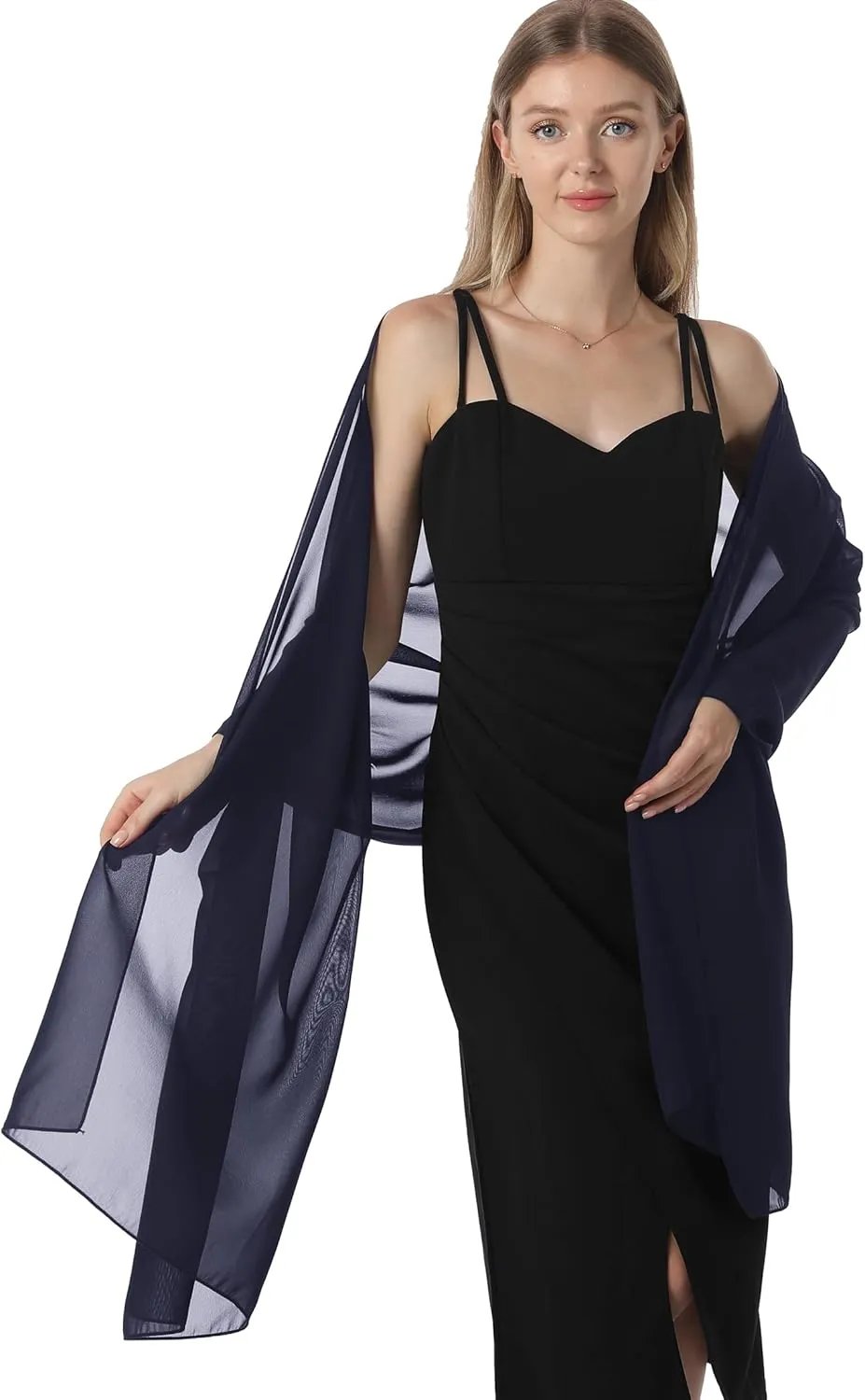 Chiffon Shawls and Wraps for Evening Dresses Women Elegant Soft Scarf Bridal Scarve Wedding Stole