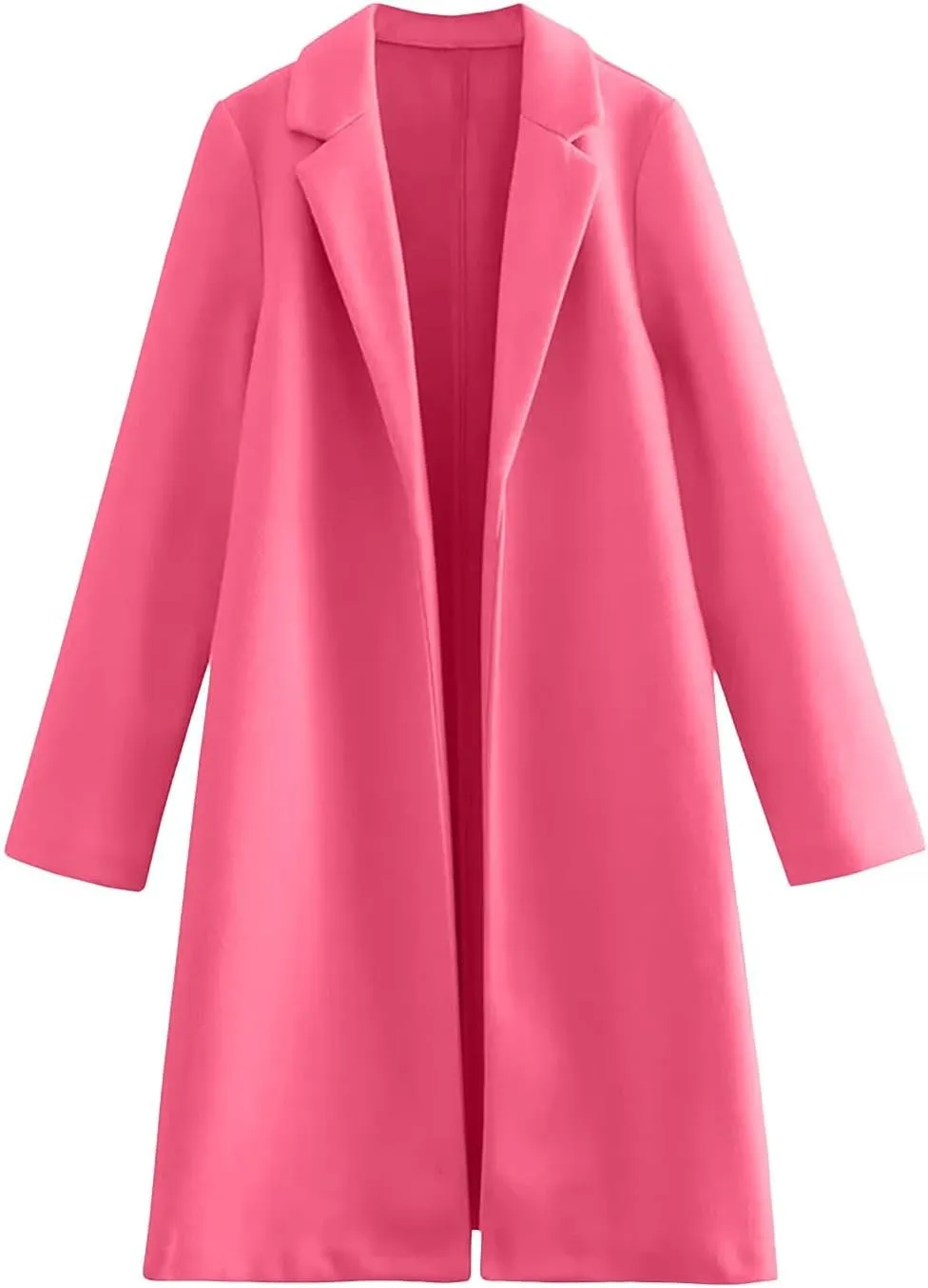 cooki Winter Coats for Women Long Warm Open Front Lapel Cardigan Jackets Womens Casual Wool Blend Trench Coats Pea Coats