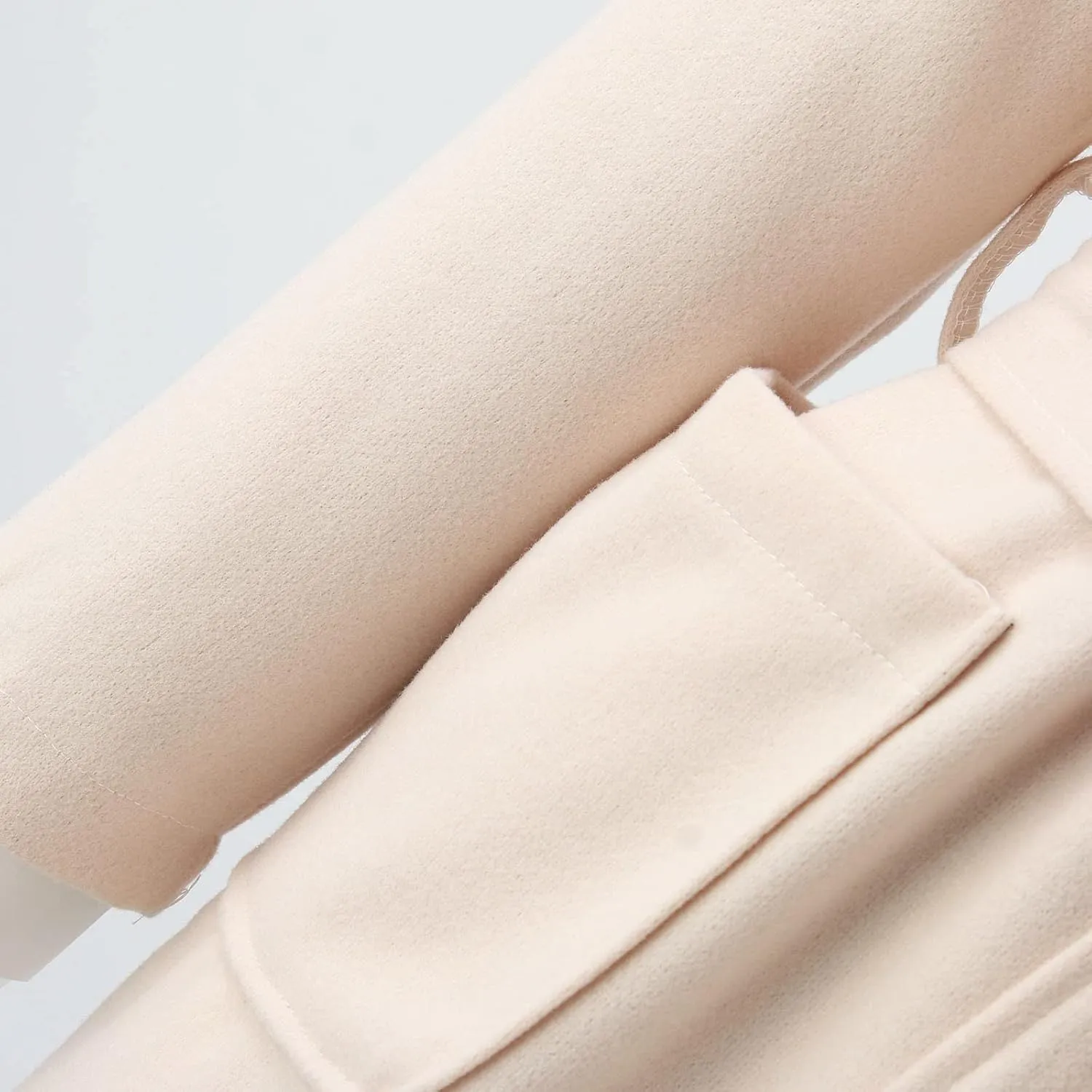 cooki Winter Coats for Women Notch Lapel Belted Peacoat Women's Wool Blend Trench Coat Long Slim Fit Jacket Overcoats