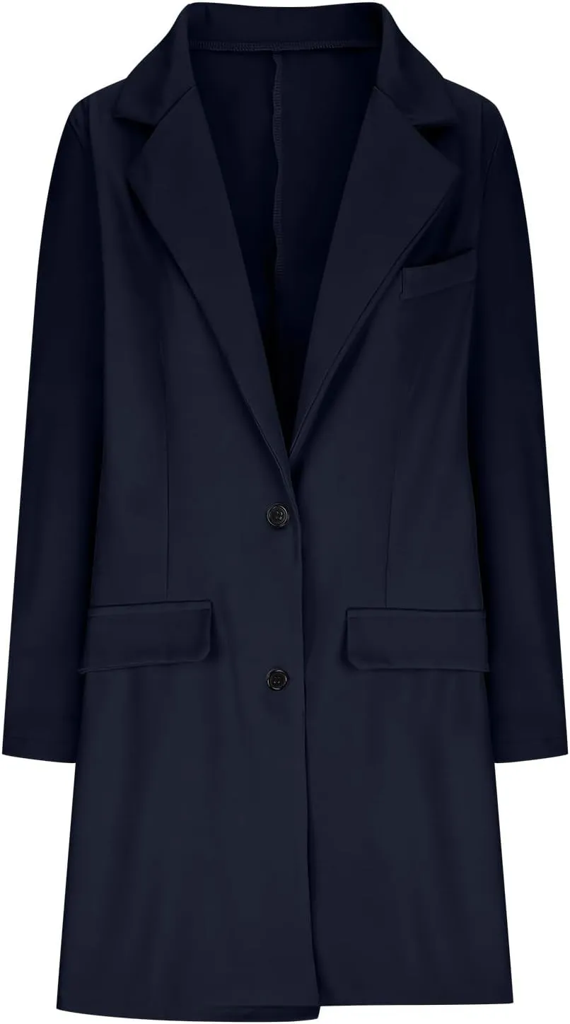 cooki womens winter coats Wool Blend Trench Coats Lapel Pea Coat Plus Size Long Jackets With Pocket Double Breasted Peacoats