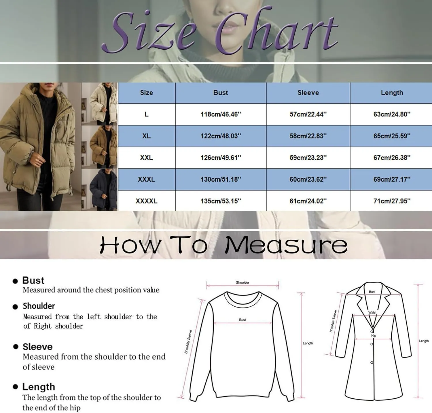 Cropped Puffer Jackets for Women Winter Coats Long Sleeve Zip Up Baggy Short Warm Outwear Down Coat with Pockets