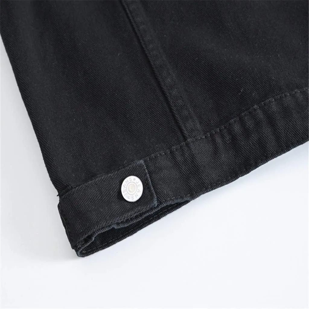 Denim Vests Jacket for Men Fashion Stretchy Trucker Sleeveless Jean Outerwear Men's Denim Vest Jacket Punk Casual Lapel Jean
