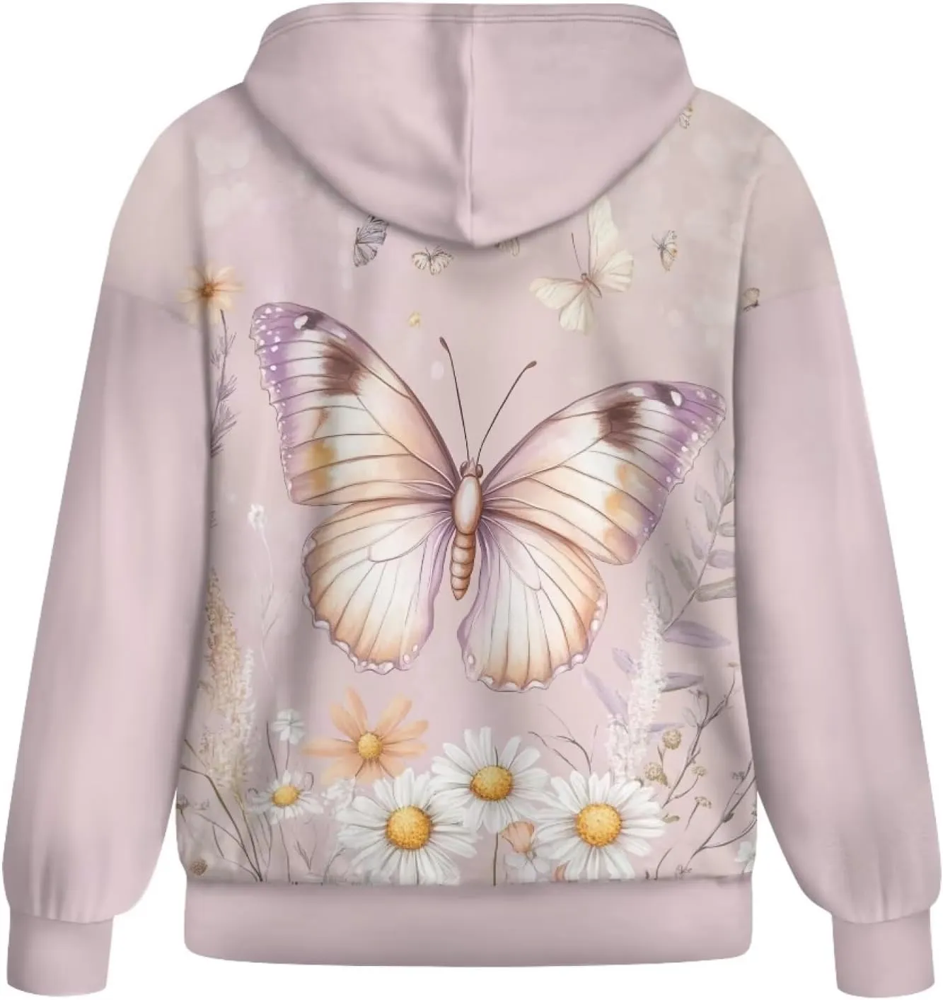 DISNIMO Full Zipper Hoodies for Women Fall Sweatshirt Lightweight Streetwear