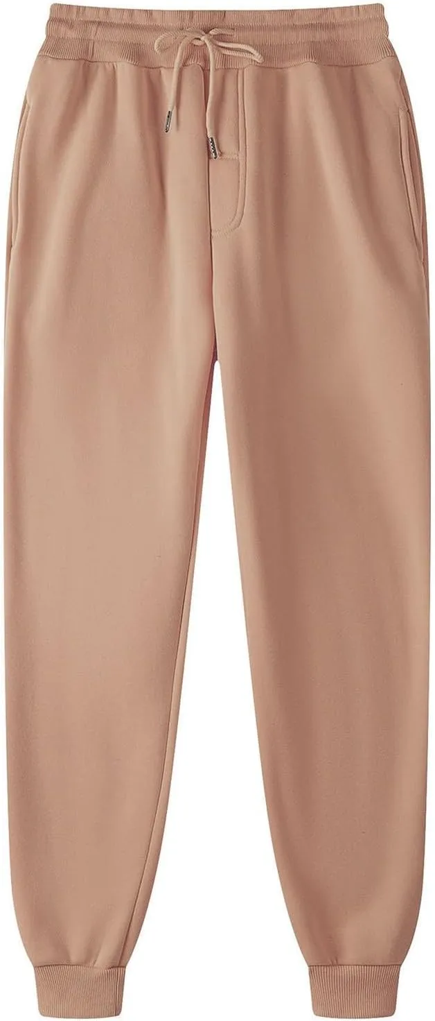 Elastic Baggy Cinch Bottom Sweatpants Jogger Sweatpants Men Fleece Lined Sporty Cozy with Pockets Joggers Loose Fit