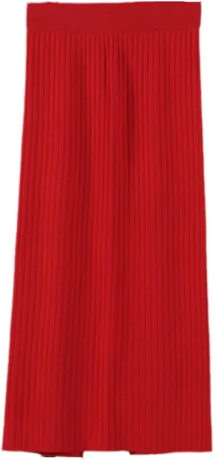 Fashion Maxi Long Black Pleated Mini Skirts for Womens Clothing White Red Brown Bottoms