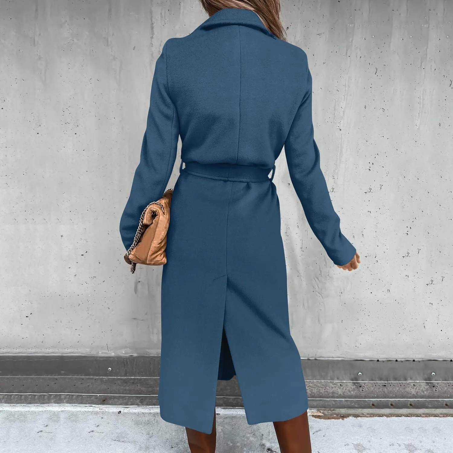 Fashion Trench Coat for Women 2025 Long Overcoat Work Casual Blazer Woolen Coats Fall Winter Cardigan Jackets