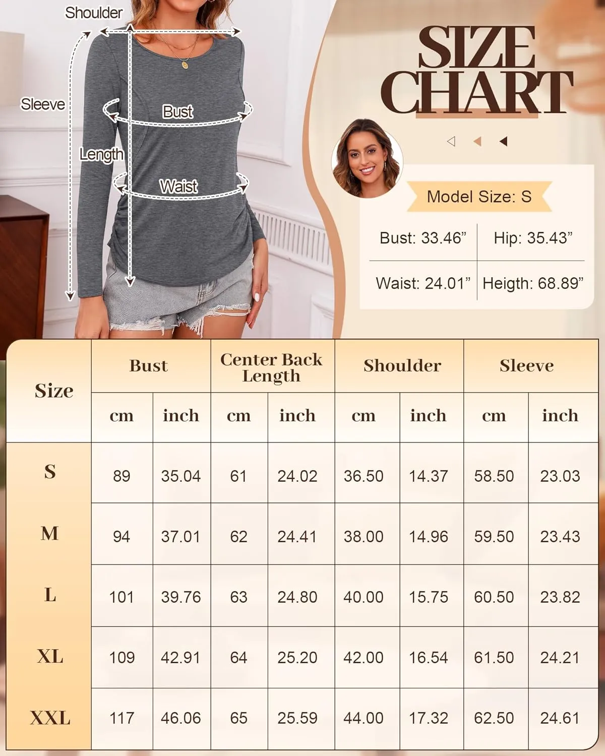 Ficerd 3 Pack Women's Maternity Tops Nursing Shirts for Breastfeeding Long Sleeves Double Layer Pregnancy Clothes