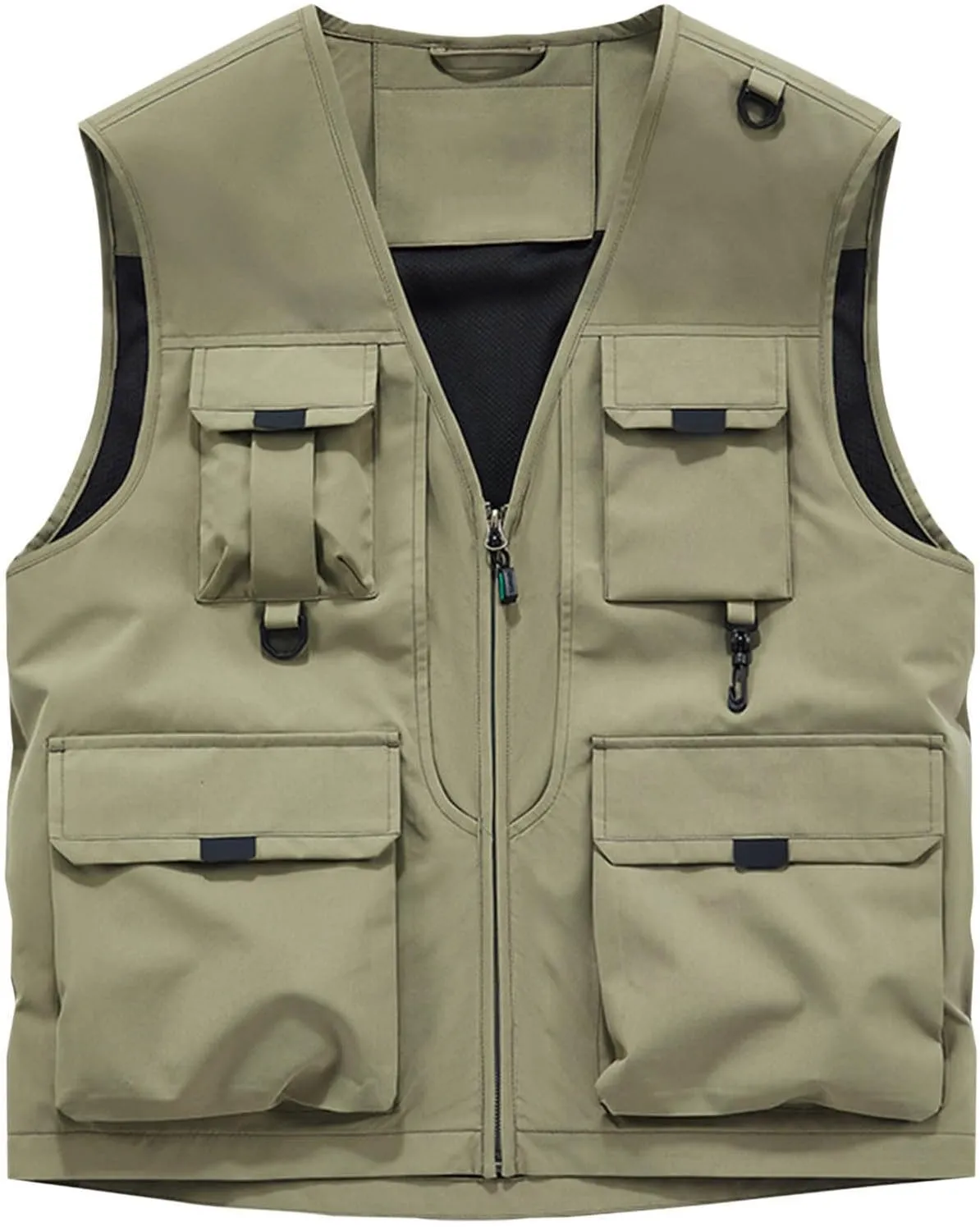 Fishing Vests for Men Lightweight Breathable Journalist Photographer Fishing Vest Outdoor Safari Travel Waistcoat Gilet