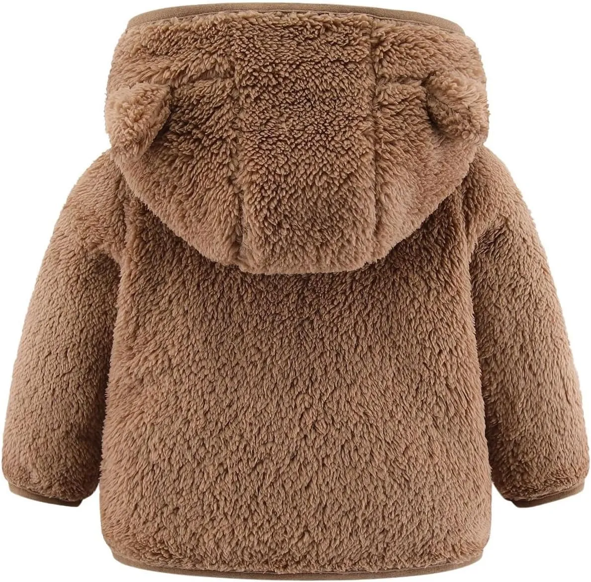 Fleece Hooded Jacket for Baby Girls Boys Zip Up Teddy Coat Winter Warm Bear Ear Cute Jackets Thick Outwear Cardigan