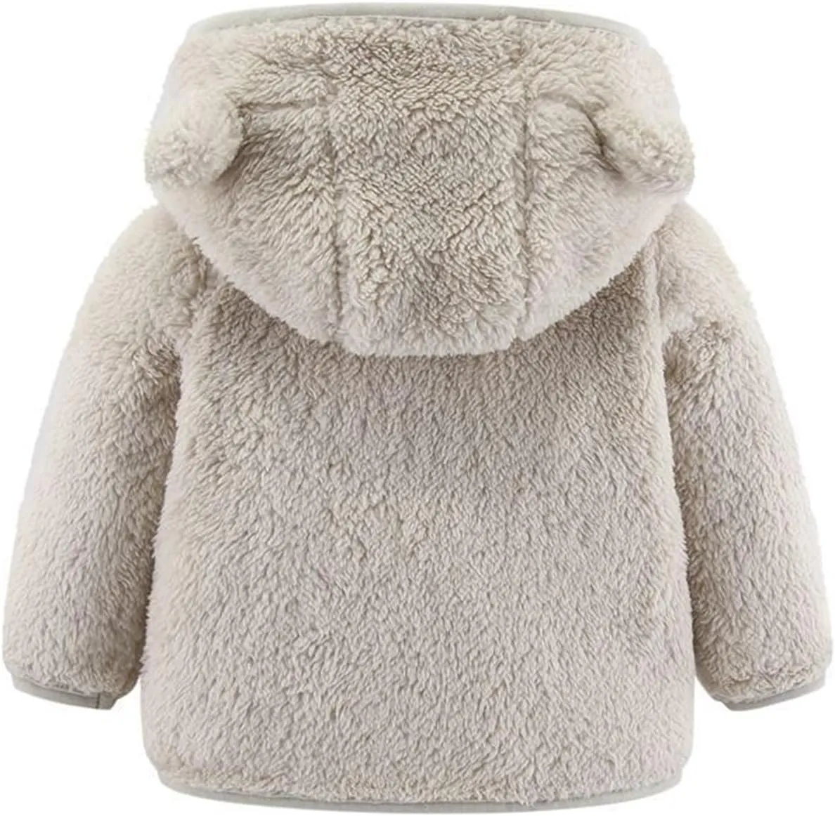 Fleece Hooded Jacket for Baby Girls Boys Zip Up Teddy Coat Winter Warm Bear Ear Cute Jackets Thick Outwear Cardigan
