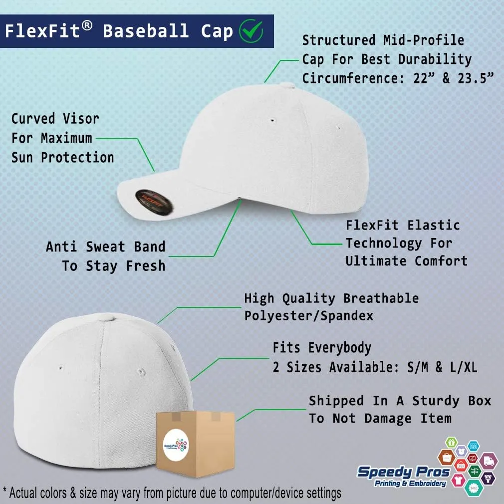 Flexfit Hats for Men & Women Custom Personalized Text Dad Hats Baseball Cap