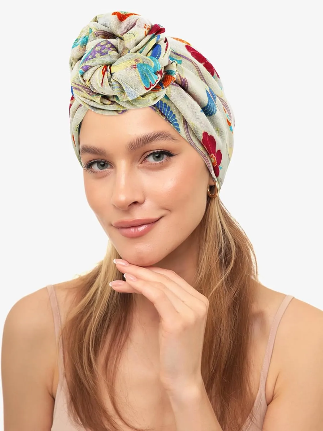GERINLY Scarfs for Women Lightweight Floral Birds Print Cotton Scarves and Wraps for Summer Shawl