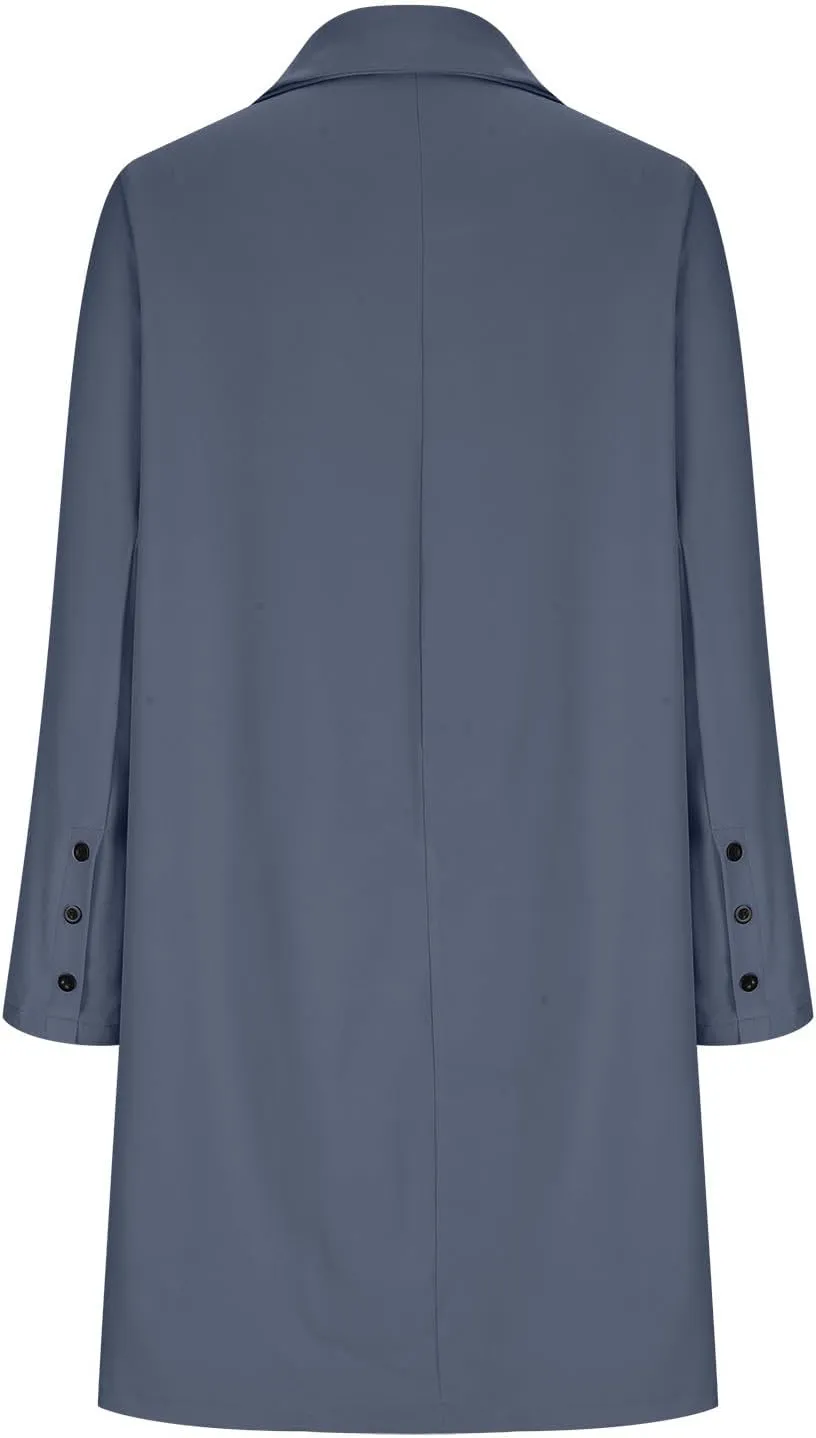Hvyesh Women's Wool Blend Jackets 2024 Winter Trendy Mid Long Warm Trench Pea Coats Dressy Casual Double Breasted Overcoat
