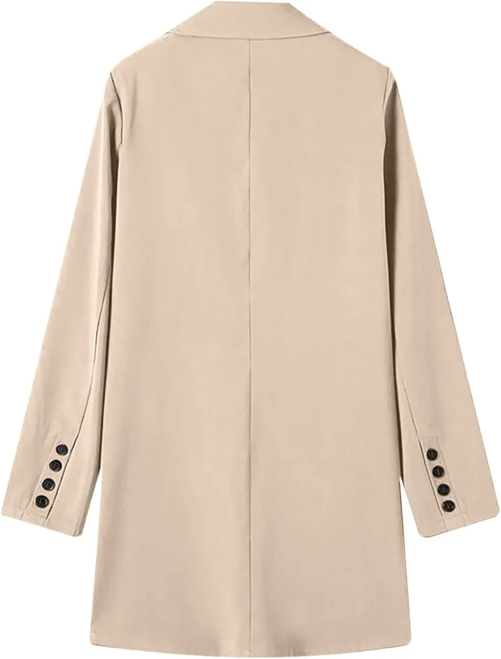 Hvyesh Women's Wool Blend Jackets 2024 Winter Trendy Mid Long Warm Trench Pea Coats Dressy Casual Double Breasted Overcoat