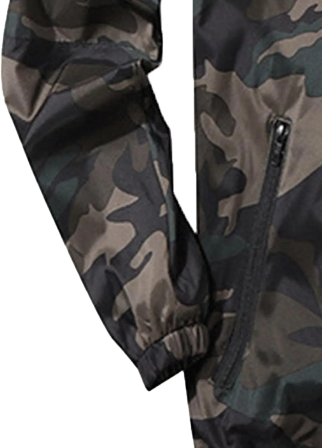 JEShifangjiusu Men's Full Zip Windbreaker Jacket Lightweight Water-Resistant Waterproof Coat Casual Breathable Bomber Jacket