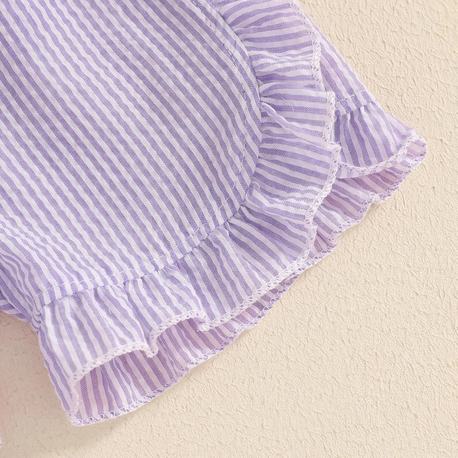 Karuedoo Toddler Baby Girl Shorts Casual Summer Gingham Plaid/Seersucker Elastic Waist Ruffle Hem Shorts Bottoms