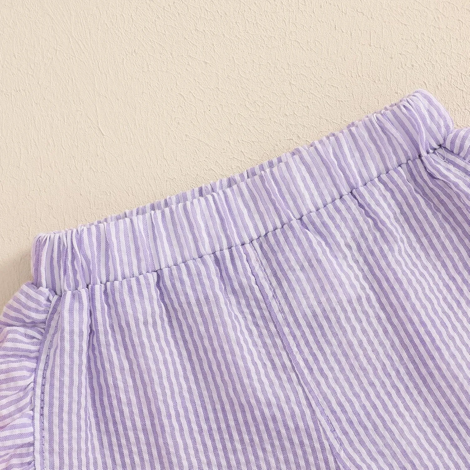 Karuedoo Toddler Baby Girl Shorts Casual Summer Gingham Plaid/Seersucker Elastic Waist Ruffle Hem Shorts Bottoms
