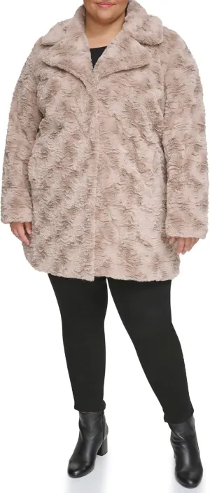 Kenneth Cole Women's Classic Mink Style Faux Fur Coat