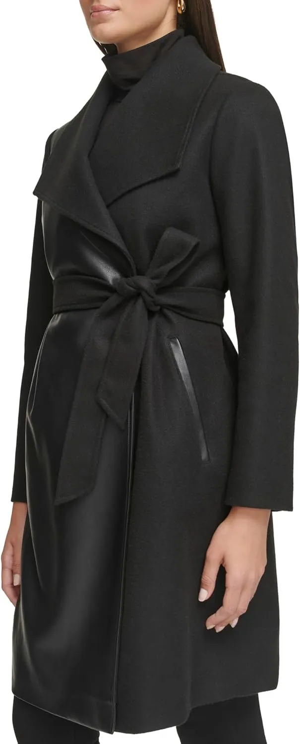 Kenneth Cole Women's Military Wool Blend Overcoat