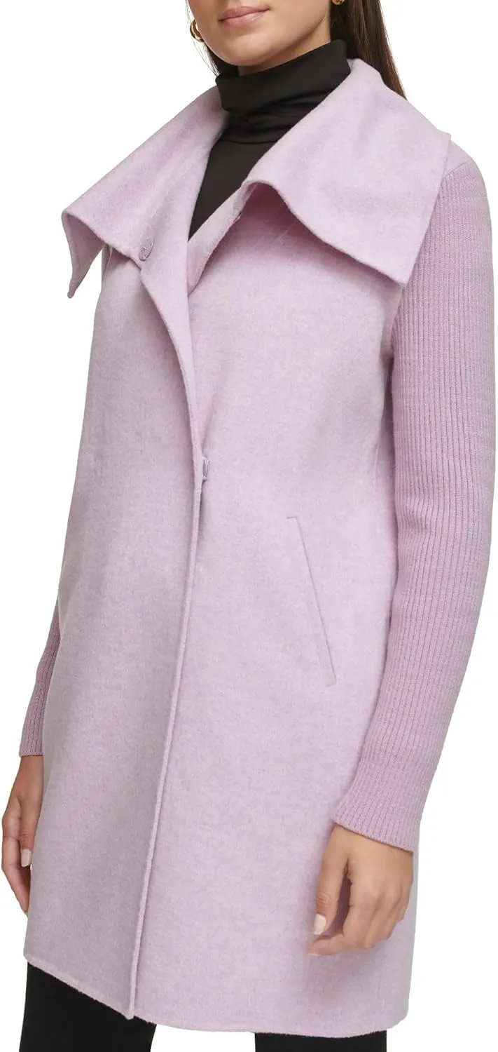 Kenneth Cole Women's Military Wool Blend Overcoat