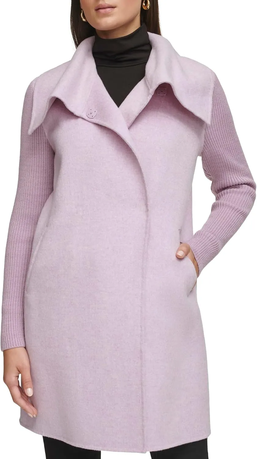 Kenneth Cole Women's Military Wool Blend Overcoat