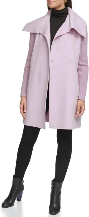 Kenneth Cole Women's Military Wool Blend Overcoat