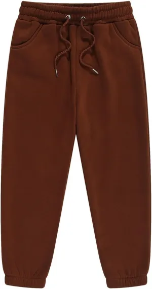 Kids Unisex Solid Cotton Sweatpants Toddler Elastic Waist Active Bottoms Baggy Soft Athletic Trousers Jogger Pants